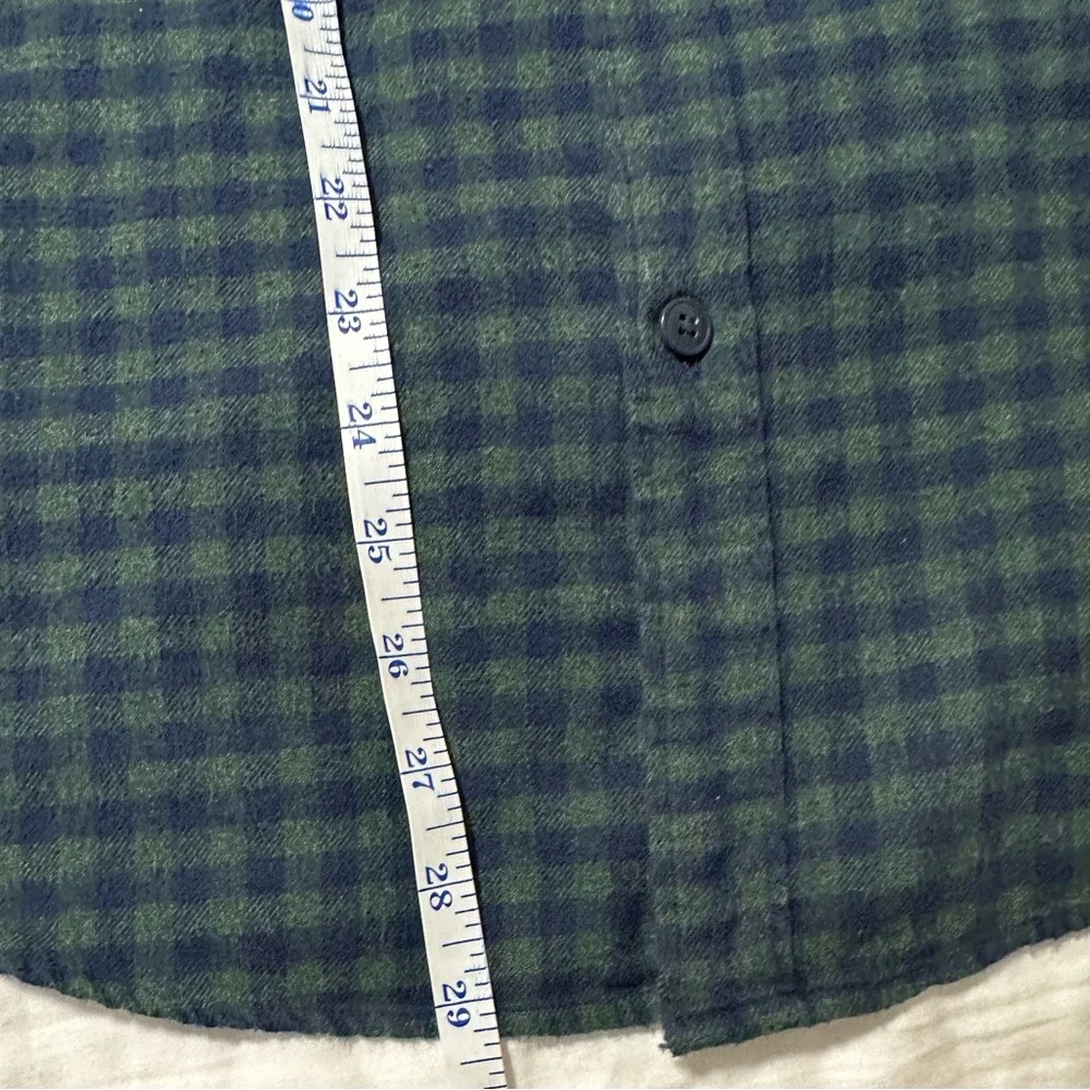 J. Crew Navy and Green Checkered Shirt